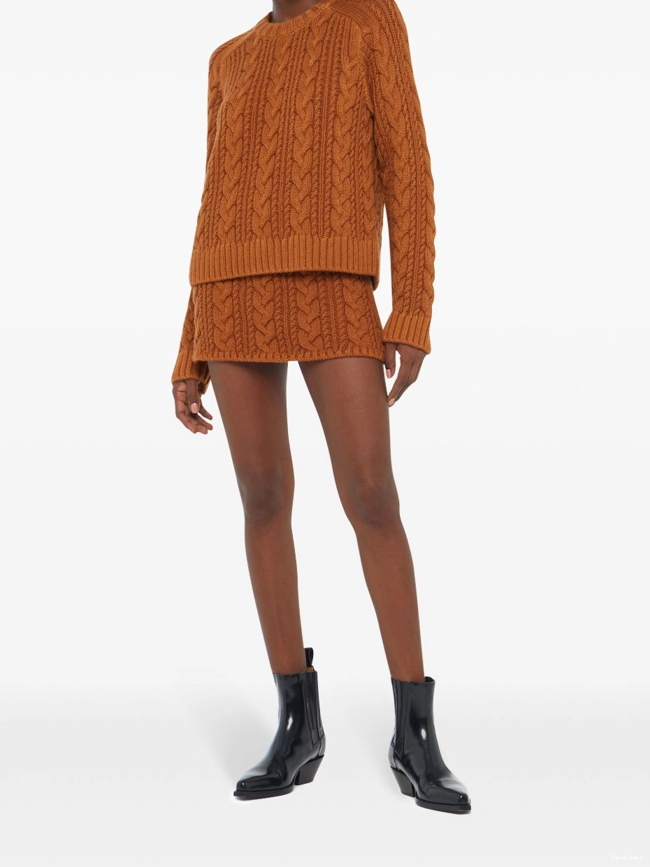 Affordable Women mid-rise cable-knit Alanui skirt 0403